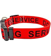 MayPaw Service Dog Collar, 1” and 1.5” Wide Dog Collar Strong Nylon Medium Large Extra-Large Dog ...