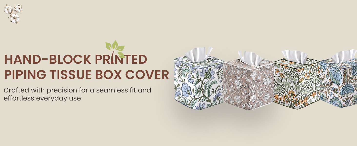 piping tissue box cover