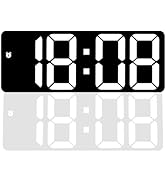 SwlatUtokf 6.7" Digital Alarm Clock for Bederoom, Large Big Numbers Display with 3 Brightness Dim...