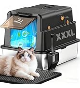 PalNests Stainless Steel Litter Box, L8 Ultra