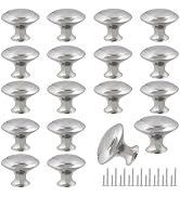 Romeda 18 Pieces Drawer Knobs, 30mm Silver Cabinet Knobs, Drawer Pulls and Knobs, Dresser Knobs, ...