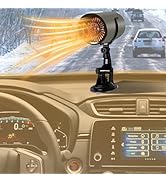 YOMTOVM 2 in 1 Portable 12V Car Heater Defroster, Windshield Defogger Car Warm Air Blower Fast He...