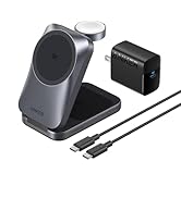 Anker Prime 3-in-1 Wireless Charging Station, MagSafe Charger Stand Compatible, Qi2.2 25W Certifi...