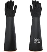 ThxToms Heavy Duty Rubber Gloves, Versatile Latex Chemical Resistant Gloves, Upgraded with Anti-S...