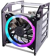 GeeekPi Raspberry Pi Cluster Case, Raspberry Pi Rack Case Stackable Case with Cooling Fan 120mm R...