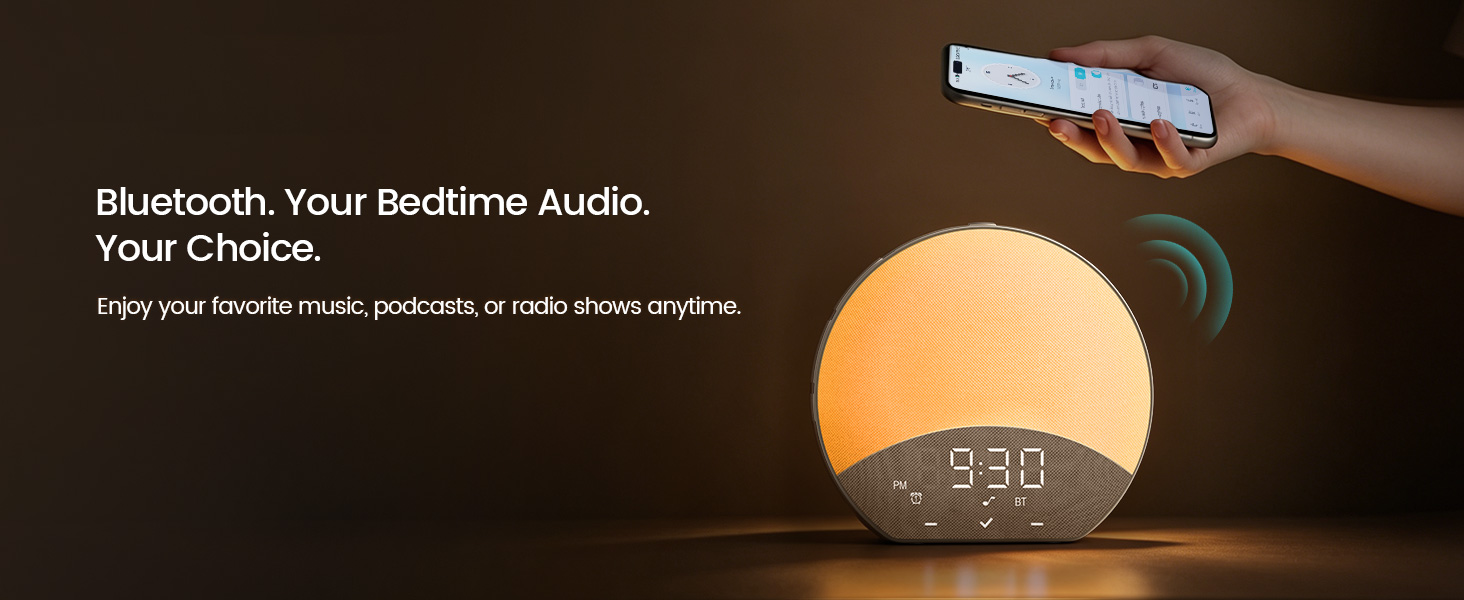 Glocusent N17 Sound Machine with Clock And Bluetooth