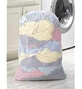 Whitmor Mesh Laundry Bag with ID Tag - Set of 3 - White