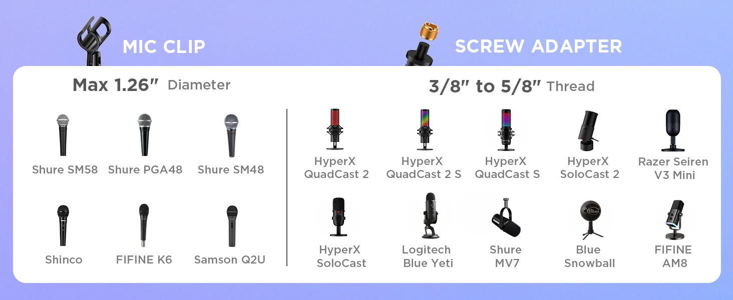 desktop mic stand