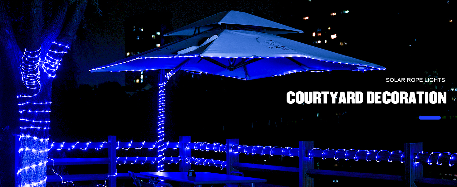 solar blue lights