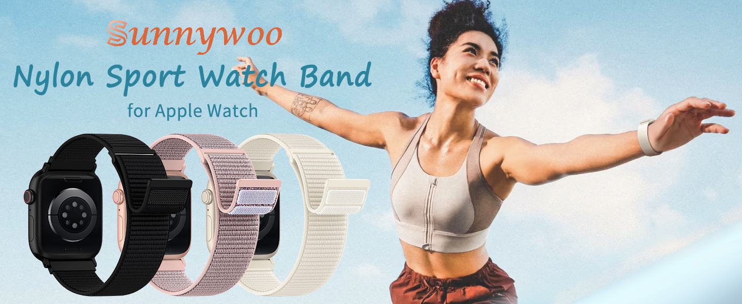 Sunnywoo Nylon Sport Watch Band for Apple Watch