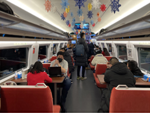 On the train