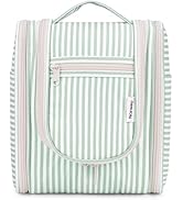 Narwey Small Striped Hanging Travel Toiletry Bag for Women, Travel Bag for Toiletries, Makeup Bag...