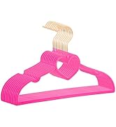 JIUXCF Kids Velvet Hangers 50 Pack, 12.8" Inch Non Slip Childrens Clothes Hangers, 360° Swivel Ro...