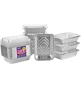 Aluminum Pans With Plastic Dome Lids - 50 Count - 2.25LB (8.5