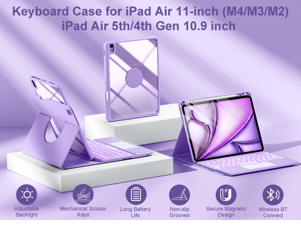 ipad air 11 inch case with keyboard
