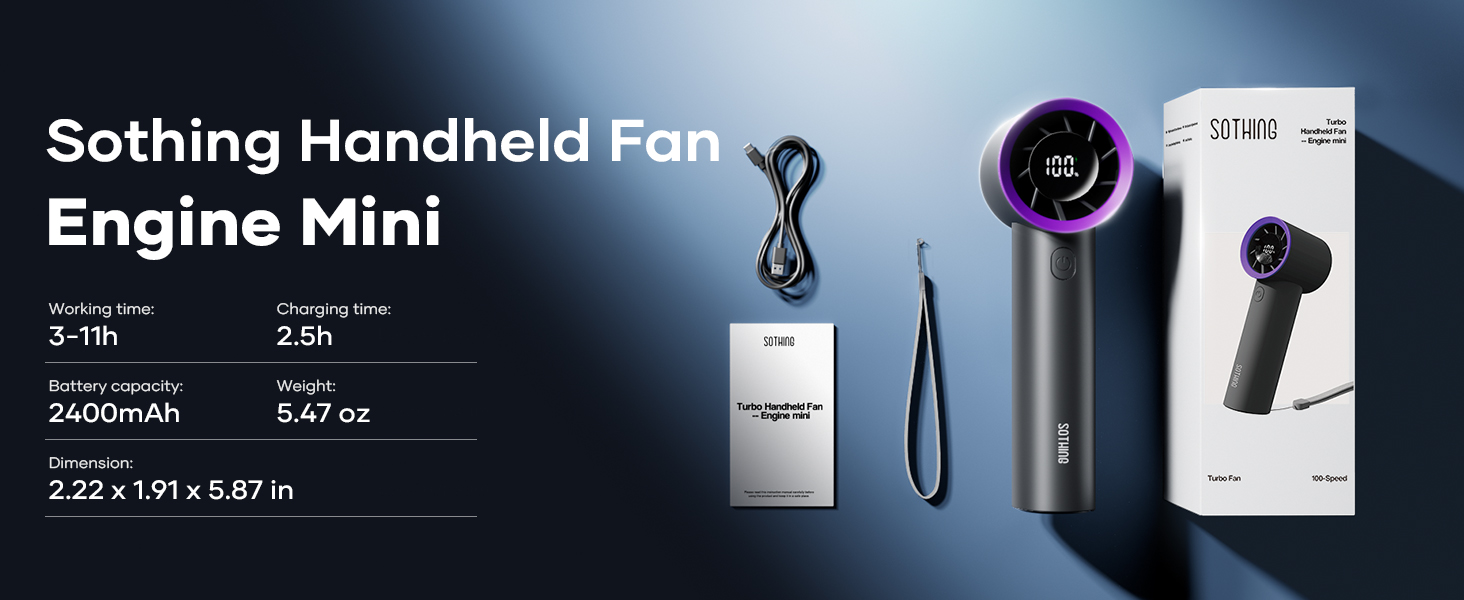 Sothing Engine Mini Portable Handhand Fan