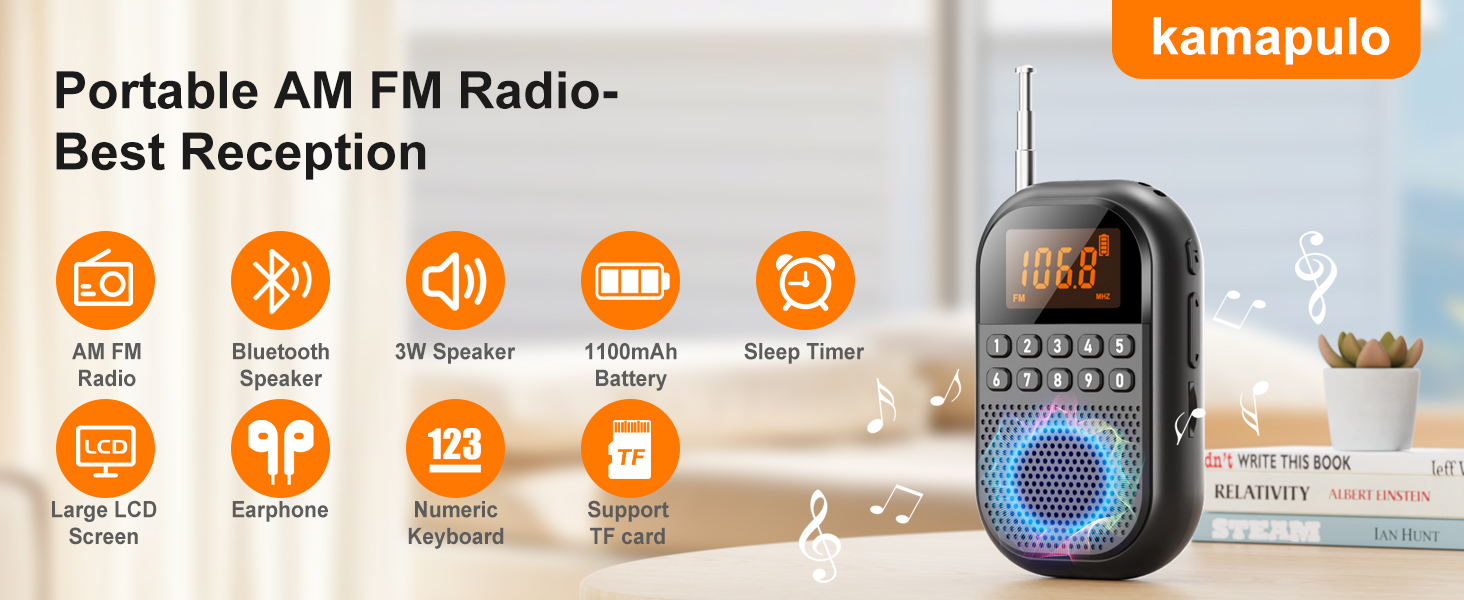 Portable AM FM Radio- Best Reception