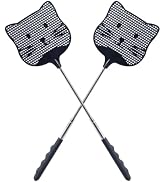Staruby 2 Pack Extendable Fly Swatter, 25 inch Long Handle Flyswatters, Plastic Heavy Duty Fly Sw...