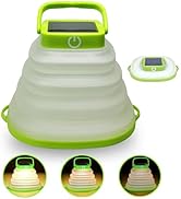 Solar Camping Lantern,Collapsible Solar Camping Light,USB Rechargable Portable Camping Hanging La...