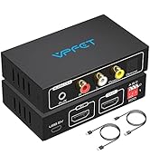 VPFET HDMI Audio Extractor 4K Splitter to Optical 3.5mm AUX L or R Coaxial Converter 8 EDID Setti...