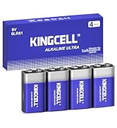 KINGCELL 9V Batteries 4 Pack