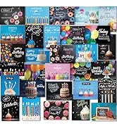 120 Birthday Cards Bulk- Happy Birthday Cards with Envelpoes,30 Unique Blackboard Designs, Large ...