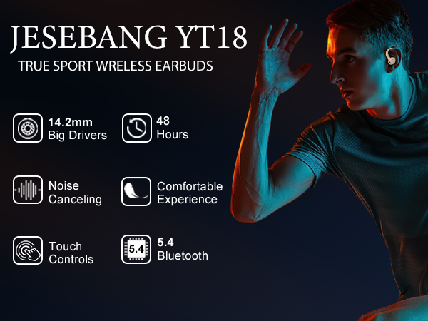 bluetooth headphones in ear headphones wireless headphone noise canceling earbuds waterproof earbuds