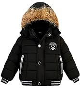 AIWUHE Baby Boys Down Jacket Winter Windproof Hooded Puffer Coat Thick Warm Snowsuit Outerwear Pa...