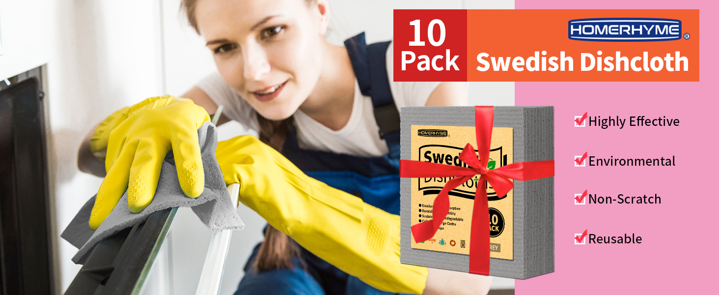 Swedish Dishcloth Cellulose Sponge Cloths