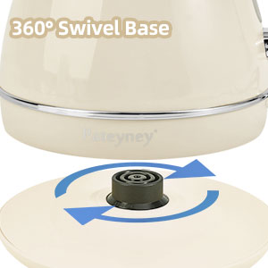 The swivel base of the kettle