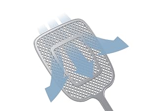 MR.SIGA Heavy Duty Long Handle Fly Swatter, Gray, 6 Pack