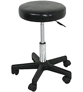 HomGarden Height Adjustable Salon Stool Hydraulic Rolling Swivel Medical Spa Stool Tattoo Massage...