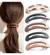 5 PCS Flat Hair Clip for Women, Lightweight Plastic Strong Hold French Barrettes for Thin & Thick...
