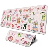 Brecoy Large Mouse Pad, Anime Black Gaming, Extended Kanagawa Mat Desk Pad, 3mm Thick Long Non-Sl...