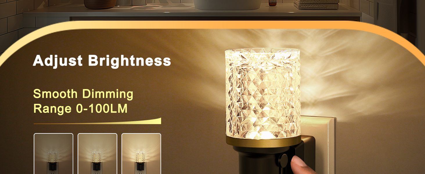 dimmable night light adjustable brightness 0-100lm nightlight