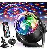 Disco Lights,Cdycam Sound Activated Disco Ball Party Lights with 4M USB Power Cable,Remote Contro...
