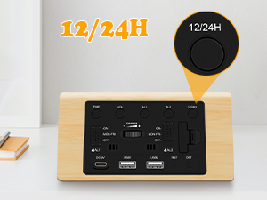 wood clock