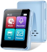 32GB MP3 Player with Bluetooth, 1.8 inch Screen, with FM Radio, Recorder, Portable Sport HiFi Mus...