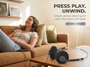 Retro Black Over-Ear Headphones