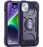 MARKILL Compatible with iPhone 14 Case/iPhone 13 Case 6.1 Inch with Built-in 360°Rotating Ring St...