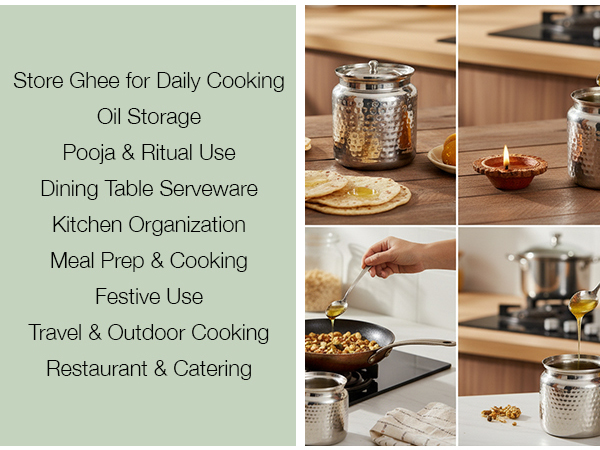 small sugar bowl with lid ghee pot stainless steel oil container indian cookware sugar dispenser