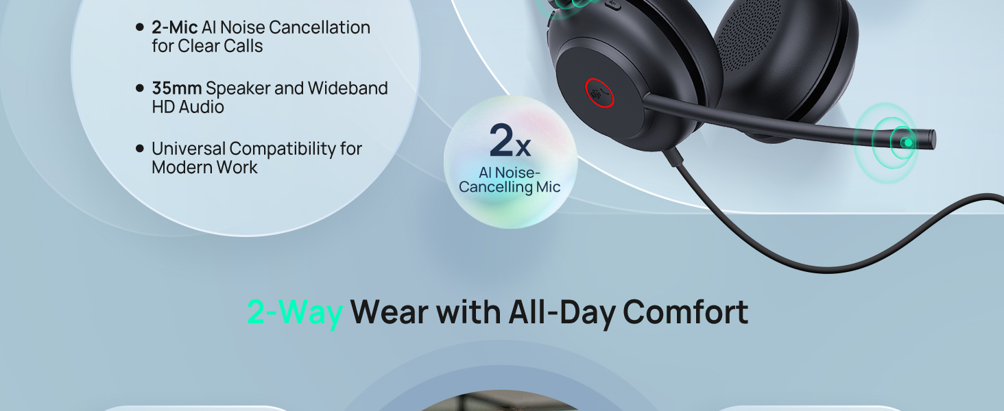 usb headset with microphone for pc