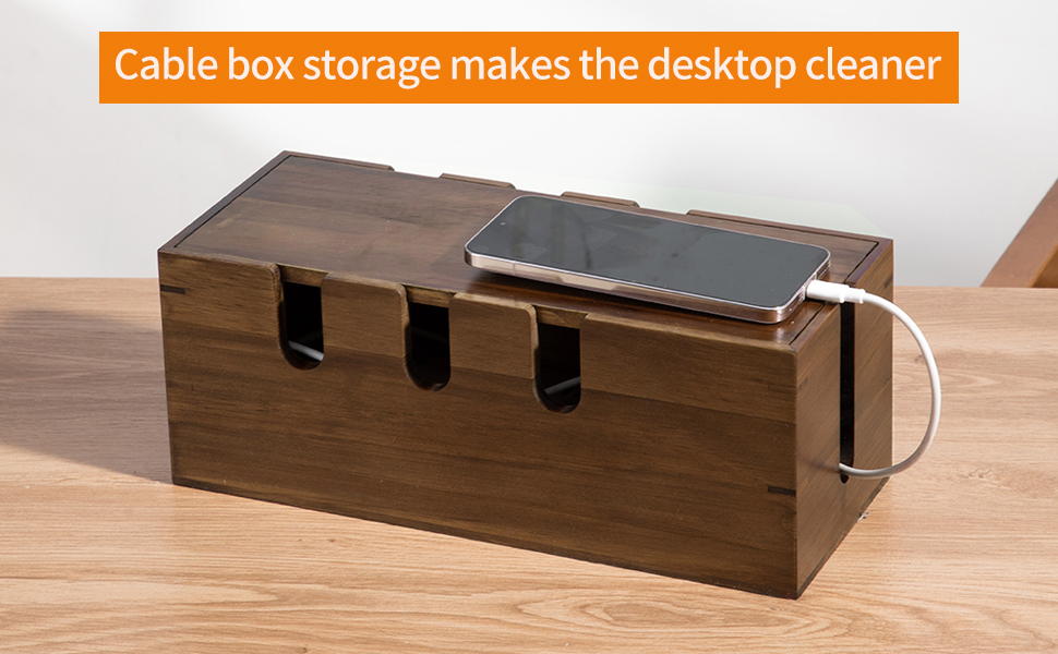 Cable box storage makes the desktop cleaner