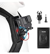 TELESIN 360 Backpack Mount Shoulder Strap Bag Clip Holder Attach w Quick Release Tripod Adapter B...