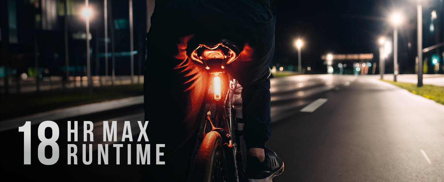 Kit-R1 rear bike light, compact design, USB rechargeable, red LED light