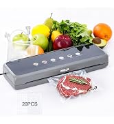Mieja 95kpa Vacuum Sealer Machine, Commercial Full Automatic Food Sealer, Fast-Compact Food Seale...