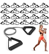 GHCTFE 20PCS Resistance Bands with Handles for Gym Members Sports Class Students Gift, Exercise B...
