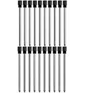 PASISIBICK 2.75'' Black Ink Crystal Pen Refills, Standard D1 Ballpoint Pen Refill (Remove Black H...