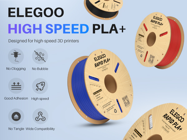 ELEGOO Rapid PLA plus filament 1.75mm 3d printer filament