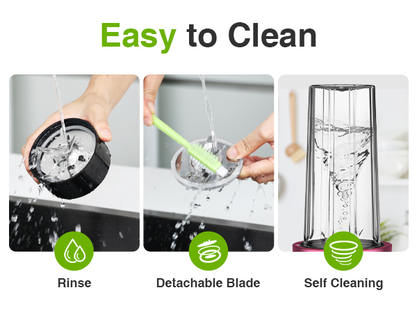 Simply rinse under tap water or use the built in safe self cleaning mode for quick cleanup
